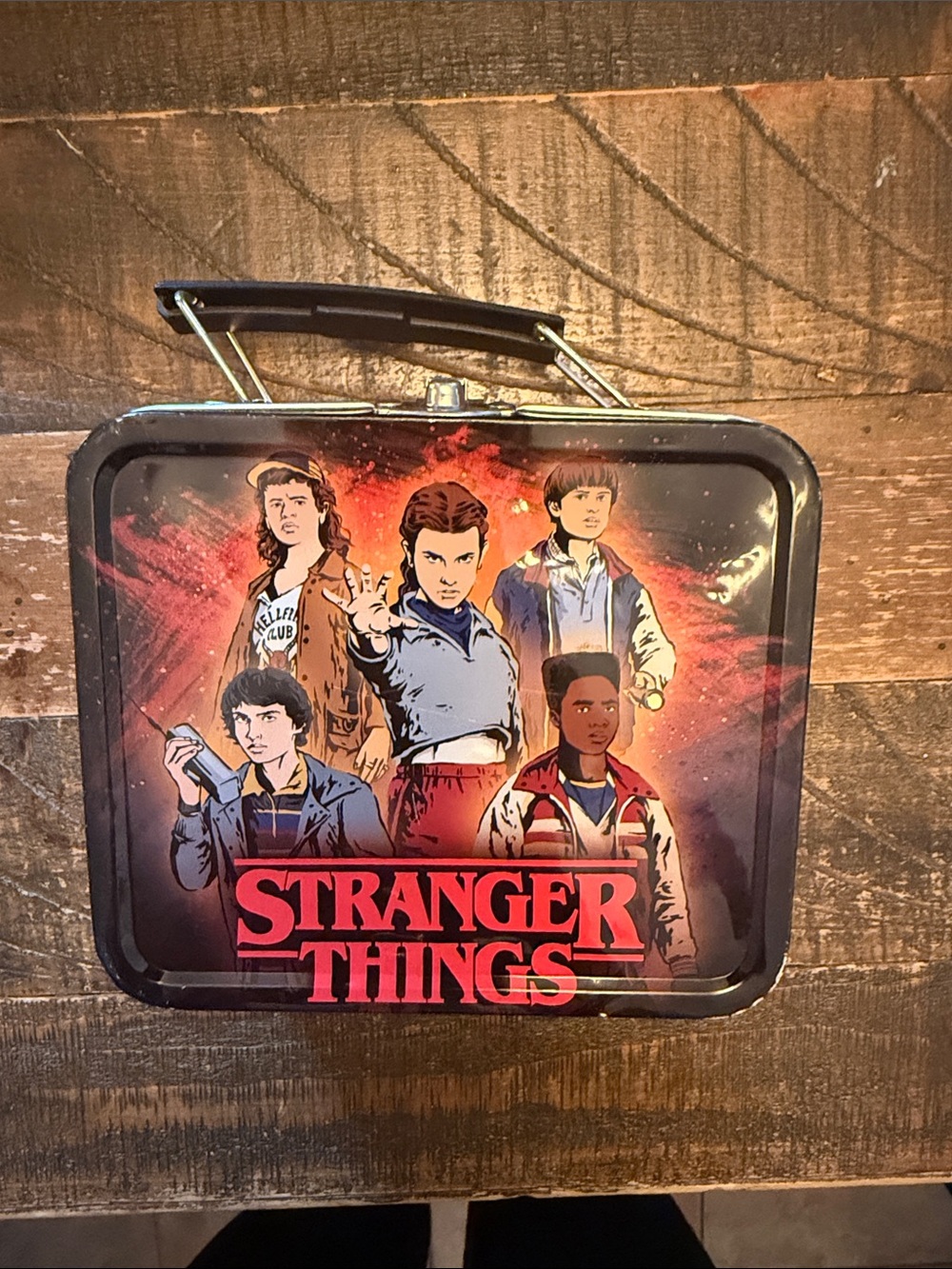 Stranger Things Kids Metal Lunchbox - Black/Red